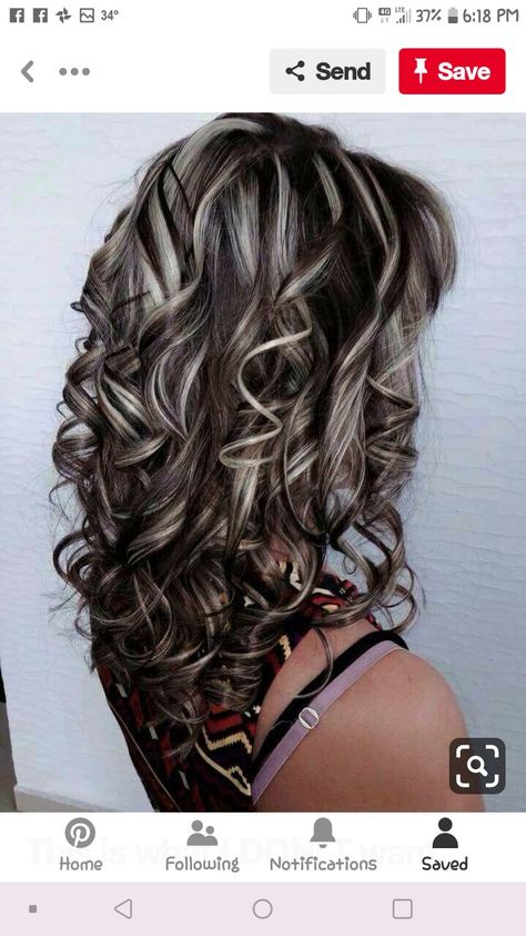 Silver Highlights, Brown Hair With Blonde Highlights, Gray Hair Highlights, Hair Color Highlights, Trendy Hair Color, Brown Blonde Hair, Hair Color And Cut, Grey Hair Color, Brown Hair With Highlights