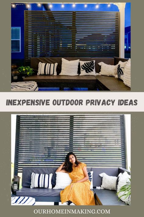 Have you ever wanted to have a privacy screen for your outdoors? Then this post is for you. I have explained how to build outdoor privacy wall for your balcony, patio or deck. Checkout  for free tutorial on how to DIY outdoor privacy screen. Outdoor Patio Privacy Screen Ideas, Condo Deck Privacy Ideas, Diy Privacy Wall Outdoor, Outdoor Slat Wall, Outdoor Privacy Ideas, Diy Outdoor Privacy Screen, Outdoor Privacy Wall, Balcony Privacy Ideas, Diy Outdoor Privacy