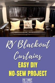 Rv Hack, Grey Kitchen Curtains, Diy Blackout Curtains, Rv Curtains, Curtains Diy, Cheap Curtains, Diy Rv, No Sew Curtains, Shabby Chic Curtains