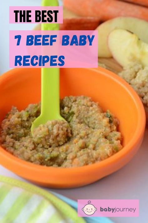 Seeds are nutrient-dense and are known to promote a healthy intestinal function. Also, who can argue about the nutritional value of veggies such as peas and carrot? So, get your hands on one of the best first food combination for your baby right here! #babyjourney #baby #beeftipsrecipe #easyrecipesforkidstomake Ground Beef 6 Month Old, Beef Baby Food Recipes, Meat Puree For Baby Recipes, Beef Puree For Baby, Ground Beef Baby Food Recipes, Ground Beef For Baby, Baby Meat Recipes, Beef Baby Food, Canned Beef Recipe