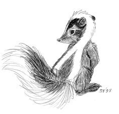 Like the skunk's position Skunk Tattoo, Skunk Drawing, Striped Skunk, Baby Skunks, Pencil Inspiration, Baby Animal Drawings, Baby Tattoos, Clay Animals, Small Canvas Art