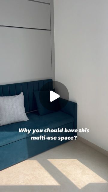 Vivid Design|Interior Design studio| on Instagram: "|HOUSE OF SHIVAAY|
Multi use space.
This multi-use space has a sofa, a Murphy bed, a space for activity, and a study corner facing the window.
.
.
.
.
.
#vividdesign" Multi Use Space, Murphy Bed With Sofa, Study Corner, Activity Room, Murphy Bed, Interior Design Studio, The Window, Design Interior, Design Studio