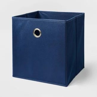 Maximize Your Dorm Space With Storage Solutions from Target Fabric Cube Storage Bin, Navy Blue Rooms, Blue Dorm, Decorative Storage Bins, Dorm Storage, Decorative Storage Baskets, Cube Storage Bins, Small Space Organization, Cube Organizer