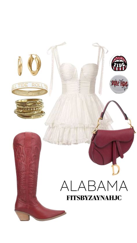 #rolltide #alabama #outfit #gameday #gamedayoutfit #bama #bamagamedayfit Bama Gameday, Rush Outfits, Gameday Outfit, Roll Tide, Alabama