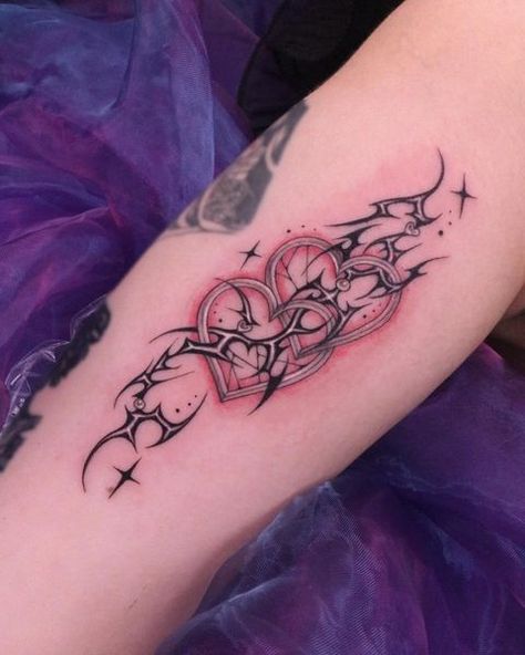 Pink Tattoos Aesthetic, Abstract Blackwork Tattoo, Luci Tattoo, Neotribal Tattoo Design, Neotribal Tattoo, A Tattoo Design, Pink Tattoo, Pretty Tattoos For Women, Red Tattoos