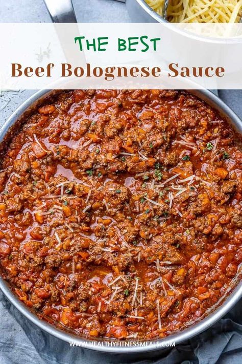 Beef Bolognese Sauce Recipe Pasta Recipes Bolognese Beef, Bon Appetit Bolognese Sauce, Hearty Meat Sauce, Bolognese Sauce With Cinnamon, Ground Beef Bolognese Sauce, Spagetti Bolognese Recipe Best, Bolognese Sauce Crockpot, Healthy Bolognese Recipe, Easy Beef Bolognese Recipe