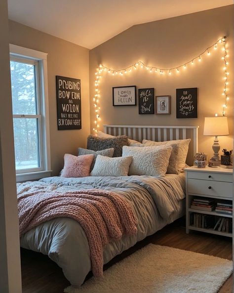 Ideas For A Teenage Girls Bedroom, Cosy Teenage Girl Bedroom, Room Decor Ideas Teen Girl, Teen Bedroom Designs Girl, Teen Girl Bedroom Decorating Ideas, Cute Bedroom Decor For Teens, Cute Teen Bedrooms For Girls, Pre Teen Room Ideas, Teen Bedroom Decorations