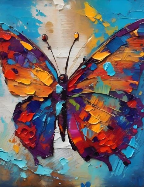 Beautiful Acrylic textured Butterfly - Sector 7 Artistry Butterfly Art Acrylic, Butterfly Graffiti, Butterfly Paintings, Butterfly Acrylic Painting, 3d Butterflies, Butterfly Painting, Creativity And Innovation, Colorful Butterflies, Butterfly Art