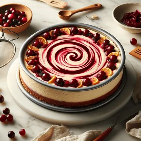 Cranberry Orange Cheesecake Recipe: A Zesty Treat - Blend of Bites Cranberry Orange Cheesecake, Orange Cheesecake Recipes, Orange Cheesecake, Cranberry Compote, Cranberry Cheesecake, Orange Cranberry, Cranberry Cheese, Classic Cheesecake, Thanksgiving Treats