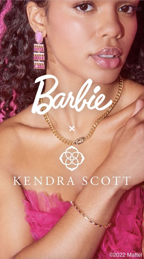 Kendra Scott Barbie, With Wonder And Whimsy, Wonder And Whimsy, Stuff And Thangs, Pink Jewelry, Barbie Collection, Dainty Jewelry, Ear Jewelry, Kendra Scott