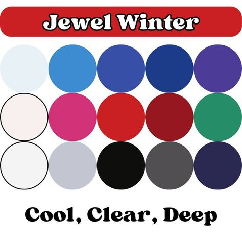 Winter Jewel Tones, Winter Pallet, Jewel Winter, Sultry Winter, True Winter Color Palette, Cool Winter Color Palette, Jewel Tone Color Palette, Clear Winter, Colour Analysis