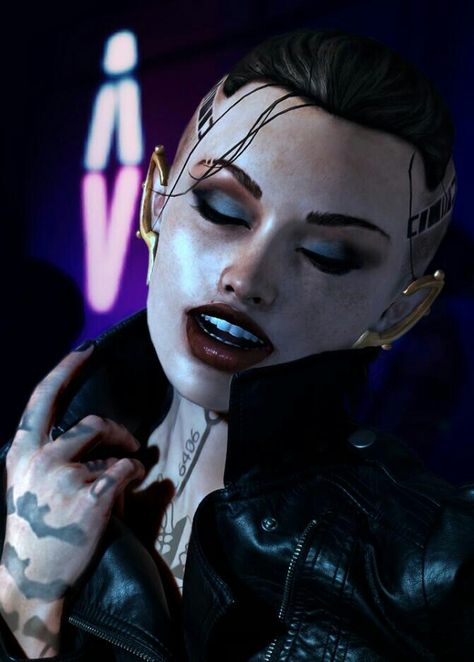 Purgatory by Nightfable at deviantArt Candice Neil, Jack Mass Effect, Mass Effect Jack, Cyberpunk Makeup, Mass Effect Funny, Mass Effect 1, Neon Cyberpunk, Mass Effect Universe, Vampire Masquerade