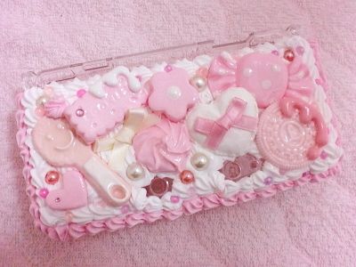 Pink 3ds, 3ds Case, Pink Snacks, Decoden Diy, Decoden Case, Decoden Phone Case, Kawaii Phone Case, Pink Doll, Kawaii Accessories