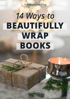 In need of gift wrapping inspiration? Here are 14 clever and beautiful ways to wrap our favorite presents — books! How To Present Books As A Gift, Gifting A Book Ideas, Gift Wrapping Books Creative, Giving Books As Gifts, Writing On Gift Wrap, How To Gift Wrap A Cookbook, How To Wrap Books With Paper, Wrapped Books Decor, Fancy Way To Wrap A Book