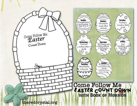 Lds Easter Activities, Lds Easter, Week Of Easter, Easter Friday, Lds Coloring Pages, Book Of Mormon Stories, Christ Centered Easter, Easter Lessons, Lds Primary Lesson Helps