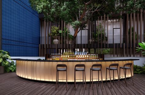 Hotel Rooftop Bar, Pergola Plans Design, Bar Counter Design, Terrace Restaurant, Piero Lissoni, Sky Bar, Luxury Bar, Rooftop Restaurant, Hospitality Projects