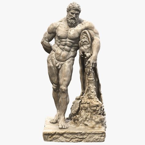 Greek Physique Statue, Hercules Physique, Hercules Greek Mythology, Greek God Physique, Greek Hercules, Hercules Mythology, Farnese Hercules, Hercules Statue, Male Statue