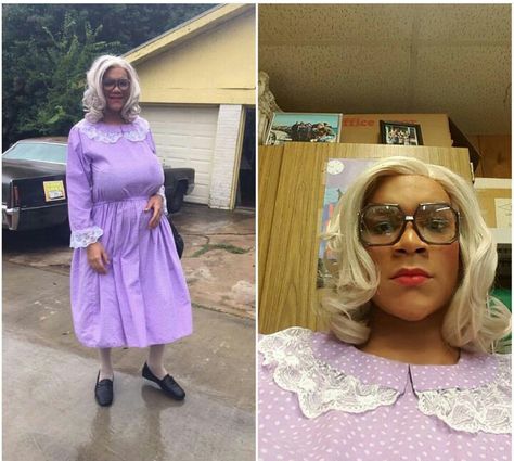 Halloween 2015 Madea Madea Costume Idea, Madea Halloween Costume, Madea Costume, Things To Be For Halloween, Celebrity Day Spirit Week Ideas, Celebrity Costume Ideas, Black Halloween Costume, Madea Halloween, Halloween Costumes Easy