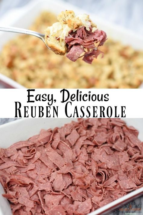 Reuben Recipe, Reuben Casserole, Roast Beef Sandwich, Sandwich Bar, Corned Beef Recipes, Thanksgiving Menu Ideas, Reuben Sandwich, Easy Casserole Recipes, Irish Recipes