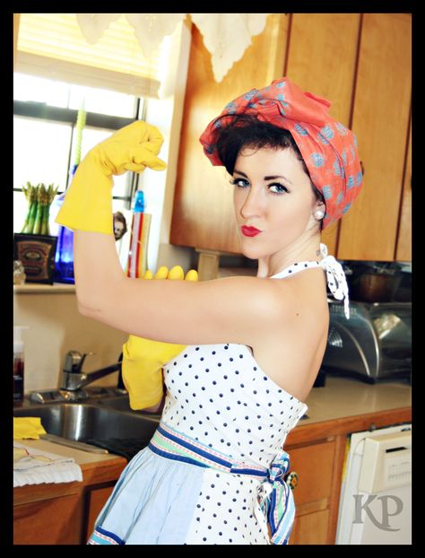 Retro shoot.  Emily Scott- model. Retro Shoot, Emily Scott, Household Chores, One Shoulder Dress, Pin Up, Photography