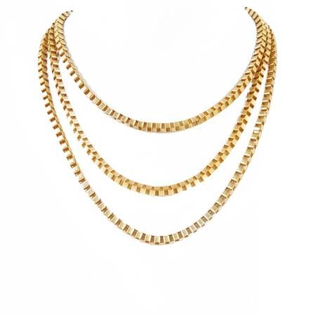 Accessories Png, Versace Necklace, Jewelry Bar, She She, Baguette Necklace, Gold Link Chain, Necklace Collection, Gold Link, Everyday Necklace