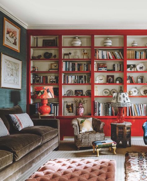 Home Libraries, Interior Garden, House Garden, Built In Shelves, Home Library, My New Room, Interior Design Inspiration, Great Rooms, Home Design