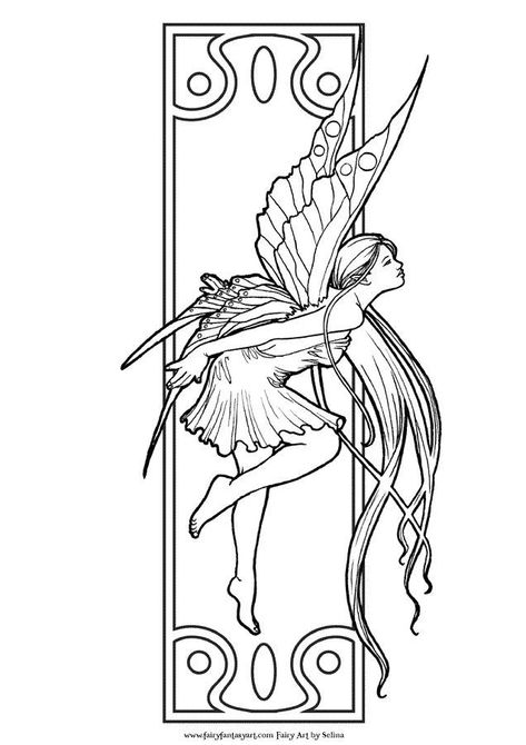 Bookmark Coloring Pages, Fairy Bookmark, Fairy Drawings, Fairy Coloring Pages, Fairy Tattoo, Fairy Coloring, Contemporary Abstract Art, Coloring Book Art, Fairy Art