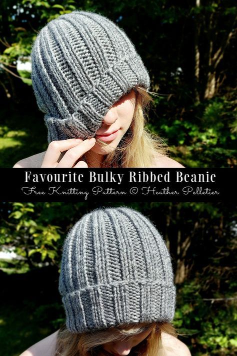 Favourite Bulky Ribbed Beanie Free Knitting Patterns Boys Beanie Hats Knitting Patterns, Jumper Knitting Pattern Free Womens, Slouchy Beanie Knit Pattern Free, Knitted Caps Women Free Pattern, Mens Knit Beanie Pattern Free, Ribbed Beanie Knit Pattern, Childs Hat Knitting Pattern Free, Bulky Knit Hat Pattern Free, Knitting Patterns Free Hats Straight Needles