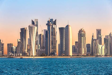 Doha Skyline, Qatar Travel, Gulf Countries, Persian Gulf, Arab Culture, Qatar Doha, Tourist Map, Doha Qatar, Financial District