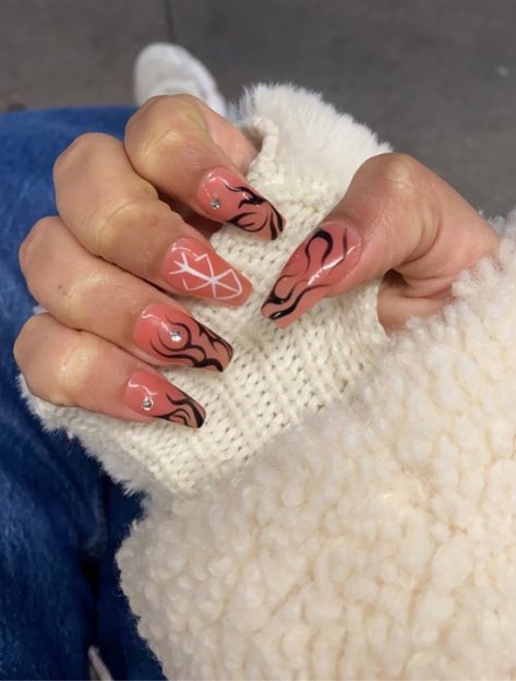 Berserk Nail Art, Berserk Nails, Cutesy Nails, Fake Nails Designs, Anime Nails, Anime Mix, Pretty Hands, Nails Inspo, Nails Designs