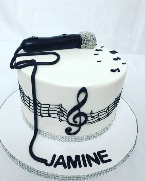 Music singer cake Cake For Singers Birthday, Singer Cake Ideas, Singer Birthday Cake, Singer Theme Cake, Music Cake Ideas For Men, Space Rocket Cake, Space Theme Cake Topper, Rocket Cake Topper, Space Theme Cake