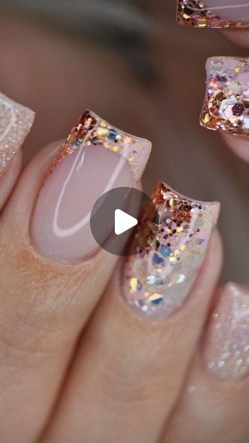 Rosegold Nailart, Shoes Hack, Nails Magazine, Nails On Fleek, Square Nails, Wedding Nails, Glitter Nails, Short Nails, Swag Nails