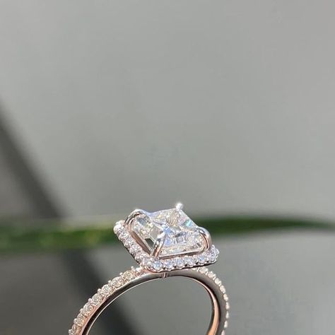 Square Wedding Rings, Most Beautiful Engagement Rings, Diamond Dress Ring, Square Diamond Rings, Princess Cut Engagement, Wedding Rings Princess Cut, Princess Cut Engagement Rings, Pave Engagement Ring, Beautiful Engagement Rings