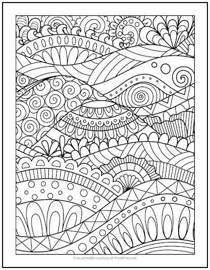 Swirl Coloring Pages, Entangled Coloring Pages, Thick Lined Coloring Pages, Zentangle Coloring Pages Printables, Coloring Pages Doodles, Colouring In, Hard Coloring Pages, Coloring Sheets Free Printable, Doodle Coloring Pages