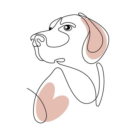 Dog Drawing Simple, Drawing Minimal, Dog Line Drawing, Pet Resort, Geometric Drawing, Contour Drawing, Dog Tattoo, Beagle Dog, Posters Wall