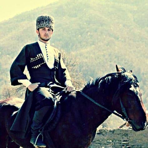 North Caucasus Chechnya people chechen men  traditional outfit Men Traditional Outfit, Azerbaijan Clothing, Muslim Culture, Traditional Outfit, Muslim Outfits, Historical Costume, Folk Costume, People Of The World, Historical Fashion