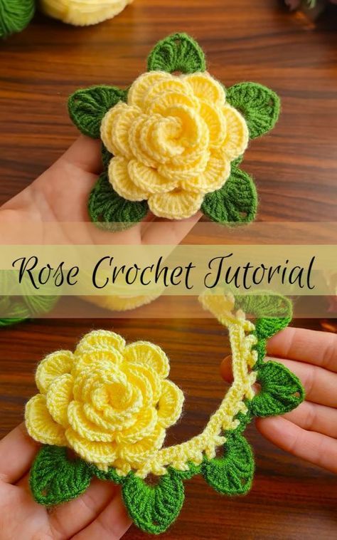 Rose Crochet Tutorial Free Crochet Rose Pattern, Flowers Knitting, Irish Crochet Flowers, Crochet Rose Pattern, Awesome Crochet, Rose Crochet, Crochet Flowers Free Pattern, Crochet Flower Tutorial, Quick Crochet