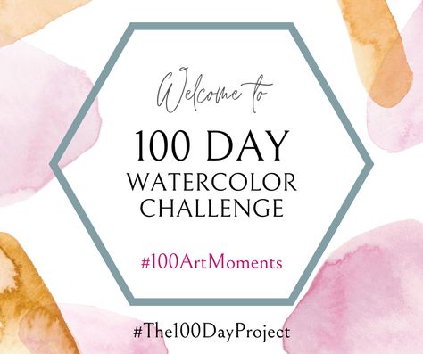 Welcome to 100 Day Watercolor Challenge by Irina Trzaskos - Skillshare 30 Days Of Watercolor, 100 Days Painting Challenge, Watercolor Daily Challenge, 30 Day Watercolor Challenge For Beginners, 100 Day Challenge Art, Daily Watercolor Challenge, Watercolor Painting Prompts, Watercolor Prompts, Daily Art Challenge