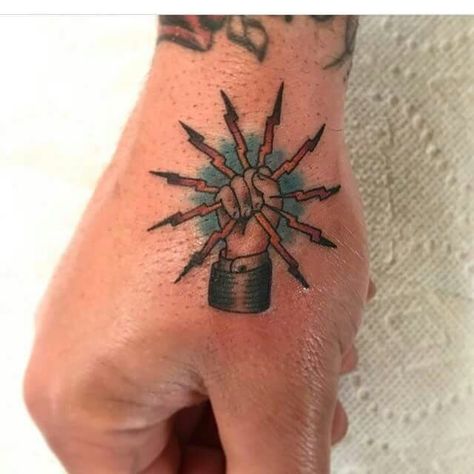 Electricity Tattoo For Men, Ibew Tattoo, Electric Tattoo Ideas, Electrician Tattoo Ideas, Electrician Tattoo, Dad Tattoo, Dad Tattoos, Leg Sleeves, Sleeve Men