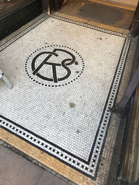 Front Door Mosaic Tiles, Mosaic Tiles Floor Entrance, Marble Mosaic Entryway Floor, Tile Words Floor, Tile Numbers Front Doors, Mosaic Lettering Floor, Mosaic Entryway, Mosaic Tile Address, Floor Signage