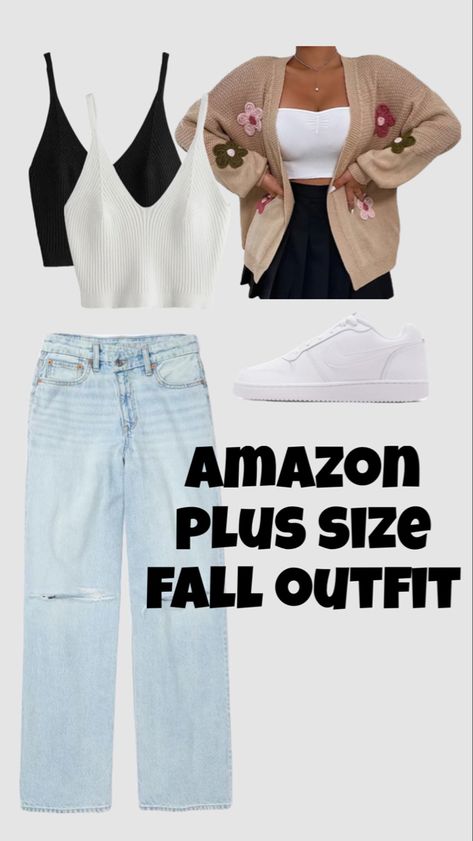 Plus size, plus size fashion, plus size outfit, fall outfit, fall, fall style, sweater, oversized sweater, casual, comfy casual, casual chic, ootd, outfit of the day, straight leg jeans, amazon, amazon style, amazon outfit, curvy fashion, affordable, plaid, shacket, joggers, american eagle, date night Plus Size Date Night Outfits Fall, Plus Size Amazon, Plus Size Winter Outfits, Oversized Sweater Outfit, Plus Size Halloween Costume, Plus Size Joggers, Plus Size Fall Outfit, Plus Size Outfit, Plaid Shacket