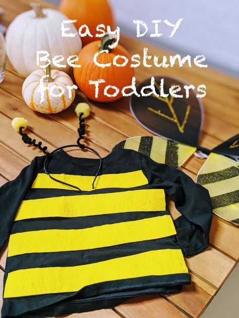 Toddler Bee Costume, Diy Bee Costume, Spelling Bee Decorations, Bee Costume Diy, Party Animal Costume, Bumblebee Costume, Halloween Costumes Diy, Diy Bee, Kids Valentine Boxes