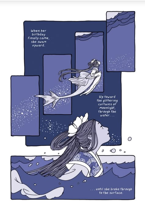 graphic novel panel the little mermaid Cute Comic Panels, Graphic Novel Layout Ideas, Comic Book Page Layout, Graphic Novel Page Layout, Graphic Novel Design, Unique Comic Panels, Graphic Novel Panels, Graphic Novel Cover Art, Creative Comic Panels