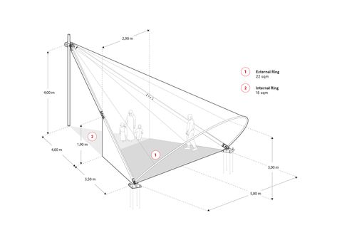 The First "Maidan Tent" is Built to Aid Refugees in Greece,© ABVM and Leo Bettini Tent Structure Architecture, Triangle Canopy, Tent Structure, Temporary Architecture, Architectural Structure, Museum Plan, Industrial Design Portfolio, Tensile Structures, Tent Design