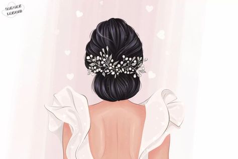 Bridal Artwork, Nurse Clip Art, Bride Clipart, Brunette Bride, Dress Clipart, Chanel Wall Art, Wedding Card Frames, Bride Pictures, Wedding Logo Design