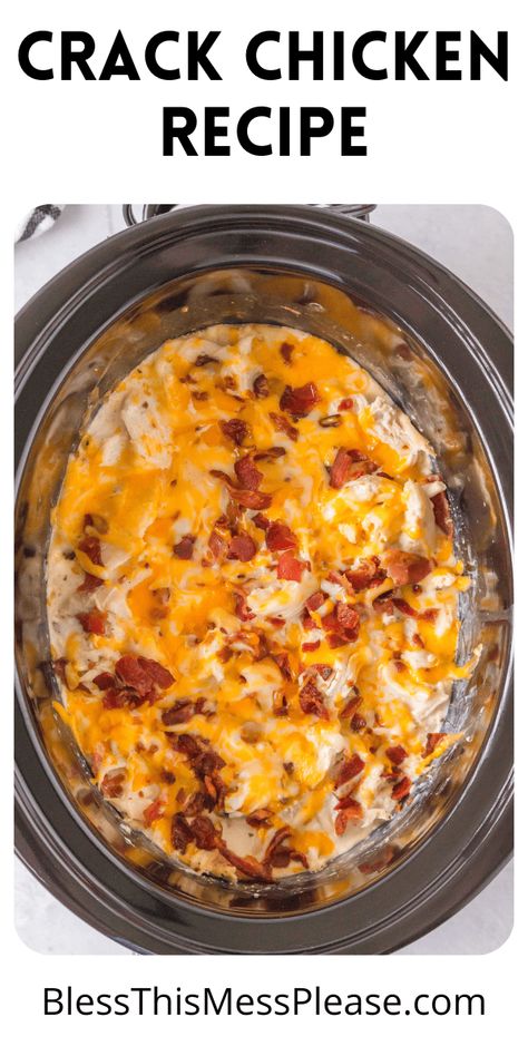 Crack Chicken Recipe Instant Pot Cracked Chicken Recipe, Cracked Chicken Dip, Slow Cooker Cracked Chicken Recipe, Canned Chicken Sandwich Recipes, Chicken Crackling Recipe, Crock Pot Cracked Chicken Recipe, Cracked Chicken Crockpot, Recipes With Pulled Chicken, Cracked Chicken Recipe