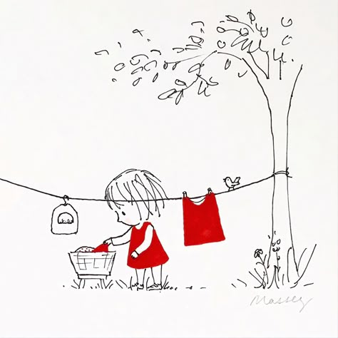 Jane Massey, Laundry Art, Cute Drawing, 수채화 그림, Cute Doodles Drawings, Doodle Designs, Line Art Drawings, Doodle Drawings, Art Drawings Simple