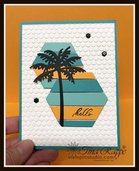 Circle Cards, Strip Cards, Hexagon Cards, Acetate Cards, Beautiful Shapes, Beach Cards, Masculine Birthday Cards, Creating Cards, Tree Cards