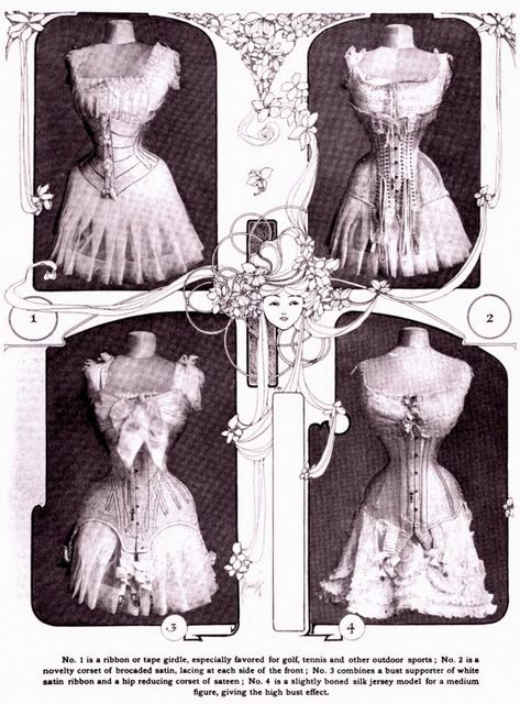 How to choose the most flattering, fashionable corsets (1904) - #corsets #vintagefashion #1904 #clickamericana #vintagebeauty #vintagecorsets Edwardian Corsets, Ribbon Decoration, Victorian Corset, Corset Pattern, Ribbon Decorations, 20th Century Fashion, Gibson Girl, Edwardian Era, Edwardian Fashion