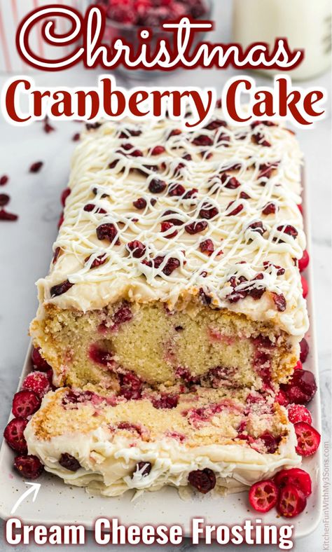 Christmas Cranberry Cake, Christmas Cranberry Pound Cake, Cake With Cranberries, Cranberry Pound Cake, Heavenly Christmas, Easy Dessert Recipes Christmas, Christmas Cranberry, Cranberry Cake, Christmas Desserts Easy